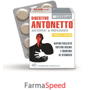 digestivo antonetto acidita' e reflusso crema al limone 40 compresse masticabili