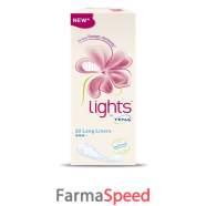 salvaslip lungo lights by tena long 20 pezzi