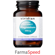 viridian magnesium 300mg high potency 30 capsule viridian magnesio superiore alta concentrazione