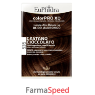 euphidra colorpro xd 535 castano cioccolato gel colorante capelli in flacone + attivante + balsamo + guanti