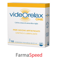 soluzione oftalmica lenitiva e lubrificante videorelax senza fosfati contenitore monodose da 0,5 ml 10 pezzi