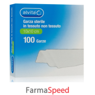 garza sterile alvita in tessuto non tessuto 10x10cm 100 pezzi