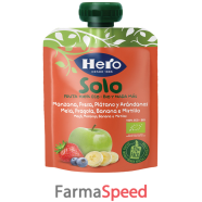 hero solo frutta frullata 100% bio mela banana fragola e mirtilli 100 g