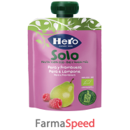 hero solo frutta frullata 100% bio pera e lampone 100 g