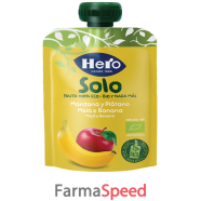 hero solo frutta frullata 100% bio mela e banana 100 g