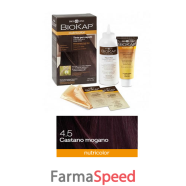 biokap nutricolor 4,5 castano mogano tinta tubo + flacone