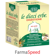 esi le dieci erbe digestione no acid 60 tavolette masticabili