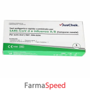 juschek test antigenico rapido sars-cov-2 & influenza a+b in tampone nasale 1 pezzo
