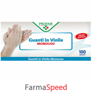 profar guanto in vinile senza polvere l 100 pezzi