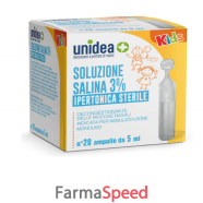 unidea soluzione salina ipertonica 3% 20 ampolle 5 ml