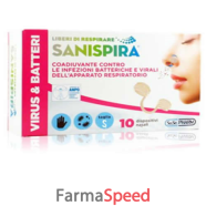 sanispira visur & batteri filtro nasale large 10 pezzi
