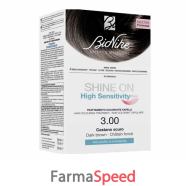 shine on high sensitivity plus castano scuro 3,00 rivelatore in crema 75 ml + crema colorante 50 ml