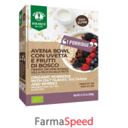 probios bio avena bowl frutti di bosco porridge con avena integrale 400 g