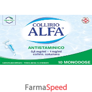 collirio alfa antistam -  0,8 mg/ml + 1 mg/ml collirio, soluzione 10 contenitori monodose 0,3 ml 