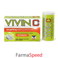 vivin c -  330 mg + 200 mg compresse effervescenti 20 compresse 