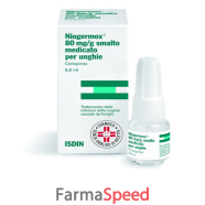 niogermox -  80 mg/g smalto medicato per unghie flacone in vetro da 6,6 ml con tappo a vite pp + pennellino applicatore 