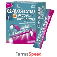 gaviscon bruciore e indig -  500 mg + 213 mg + 325 mg sospensione orale gusto menta 24 bustine pet/al/pe da 10 ml 