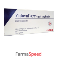 zidoval - 0,75% gel vaginale tubo al da 40 g con 5 applicatori