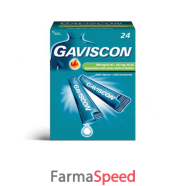 gaviscon -  500 mg/10 ml + 267 mg/10 ml sospensione orale aroma menta 24 bustine monodose da 10 ml 