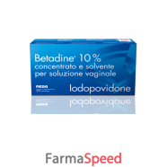 betadine -  10% concentrato e solvente per soluzione vaginale 5 flaconi 140 ml + 5 fialoidi 10 ml + 5 cannule 