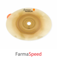 dansac placca convessa novalife 2 - flangia 55 mm - foro 10-42 - taglio 42 cm - misura 130 x 110