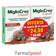 migliocres integratore anticaduta per capelli 60+60 capsule